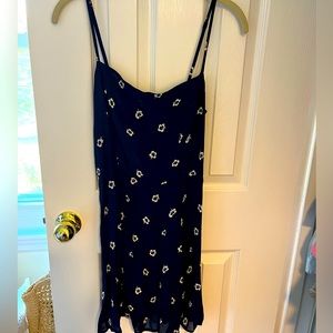 Reformation blue and white floral mini dress, size 4.